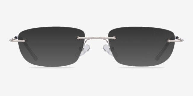Melbourne Silver MetalEyeglass Frames from EyeBuyDirect, with Tinted Lenses