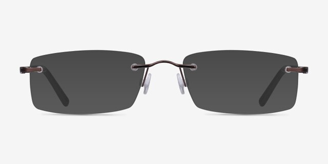 Edison Brun MétalMontures de lunettes de vue d'EyeBuyDirect, Avec des Verres Teintés