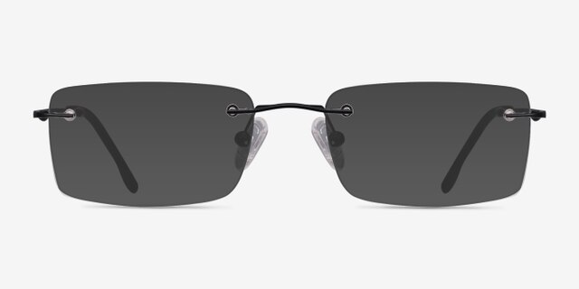 Woodrow Black MetalEyeglass Frames from EyeBuyDirect, with Tinted Lenses