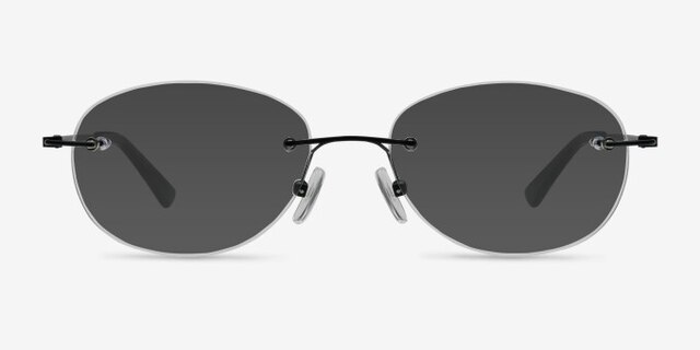 Market Black MetalEyeglass Frames from EyeBuyDirect, with Tinted Lenses