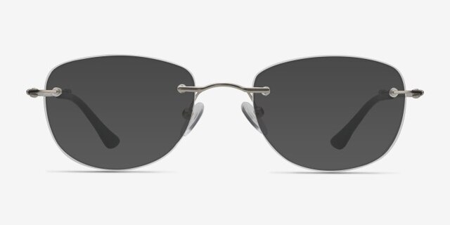 Potential Silver MetalEyeglass Frames from EyeBuyDirect, with Tinted Lenses