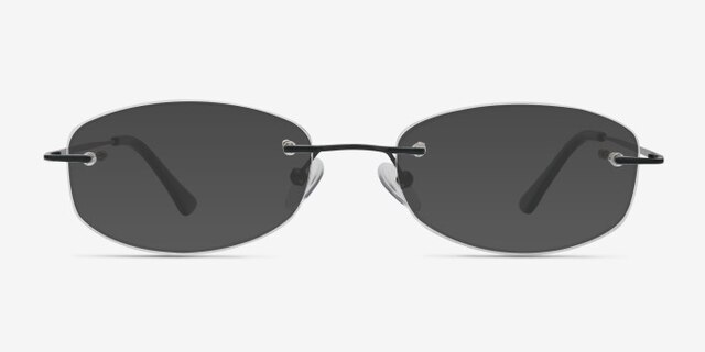 Duel Black MetalEyeglass Frames from EyeBuyDirect, with Tinted Lenses