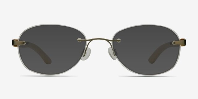 Fragment Silver Yellow MetalEyeglass Frames from EyeBuyDirect, with Tinted Lenses