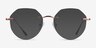 Sahar Rose Gold MetalEyeglass Frames from EyeBuyDirect, with Tinted Lenses