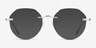 Sahar Gold MetalEyeglass Frames from EyeBuyDirect, with Tinted Lenses
