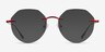 Sahar Red MetalEyeglass Frames from EyeBuyDirect, with Tinted Lenses