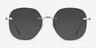 Lisa Rose Gold MetalEyeglass Frames from EyeBuyDirect, with Tinted Lenses