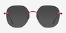 Lisa Red MetalEyeglass Frames from EyeBuyDirect, with Tinted Lenses