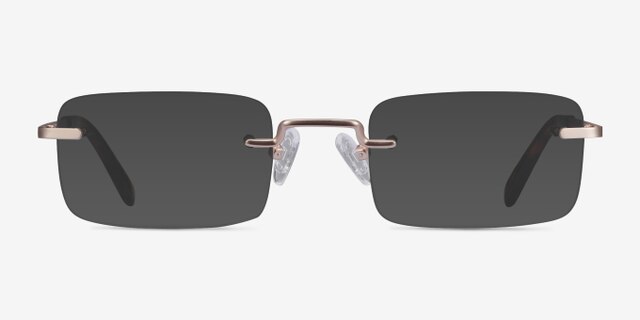 Simplicity Gold MetalEyeglass Frames from EyeBuyDirect, with Tinted Lenses