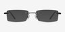 Evasive Noir MétalMontures de lunettes de vue d'EyeBuyDirect, Avec des Verres Teintés