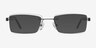Jeremiah Gunmetal MetalEyeglass Frames from EyeBuyDirect, with Tinted Lenses