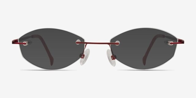 Exist Rouge MétalMontures de lunettes de vue d'EyeBuyDirect, Avec des Verres Teintés