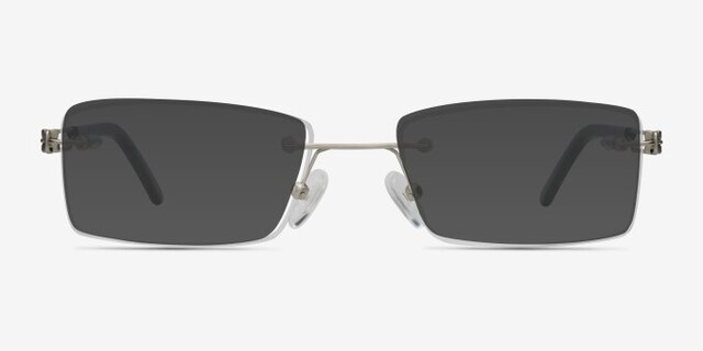 Jeremiah Silver MetalEyeglass Frames from EyeBuyDirect, with Tinted Lenses