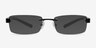 Flow Noir AcétateMontures de lunettes de vue d'EyeBuyDirect, Avec des Verres Teintés