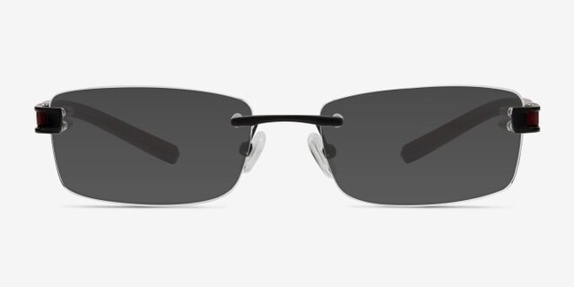 Flow Black Burgundy AcetateEyeglass Frames from EyeBuyDirect, with Tinted Lenses