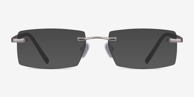 Collector Argenté MétalMontures de lunettes de vue d'EyeBuyDirect, Avec des Verres Teintés
