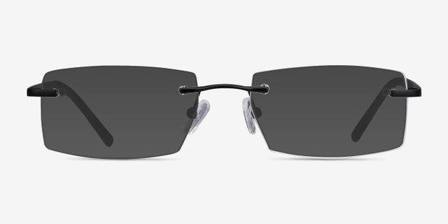 Collector Black MetalEyeglass Frames from EyeBuyDirect, with Tinted Lenses