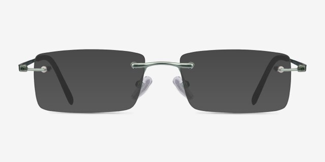 Percy Light Green MetalEyeglass Frames from EyeBuyDirect, with Tinted Lenses