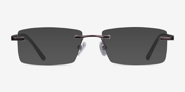 Noble Gunmetal MetalEyeglass Frames from EyeBuyDirect, with Tinted Lenses