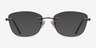 Vince Gunmetal MétalMontures de lunettes de vue d'EyeBuyDirect, Avec des Verres Teintés