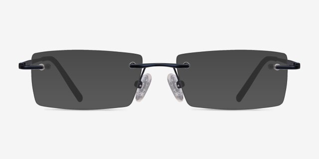 Regis Bleu MétalMontures de lunettes de vue d'EyeBuyDirect, Avec des Verres Teintés