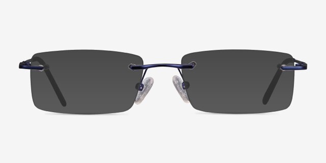 Earl Navy MetalEyeglass Frames from EyeBuyDirect, with Tinted Lenses