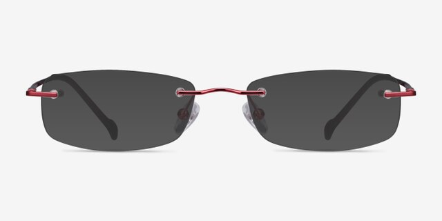 Lithe Cinnamon Red MetalEyeglass Frames from EyeBuyDirect, with Tinted Lenses