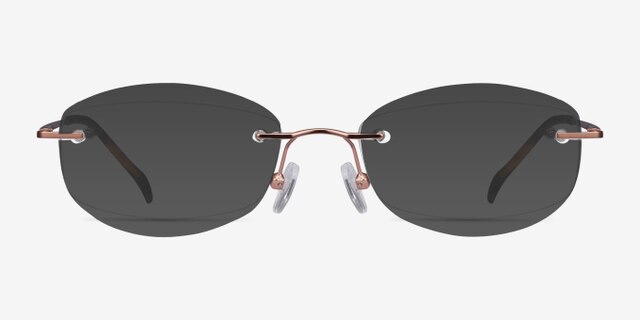 Lithe Or rose MétalMontures de lunettes de vue d'EyeBuyDirect, Avec des Verres Teintés