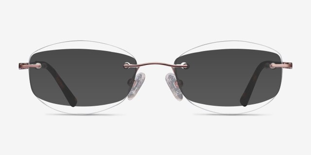 Athena Or rose MétalMontures de lunettes de vue d'EyeBuyDirect, Avec des Verres Teintés
