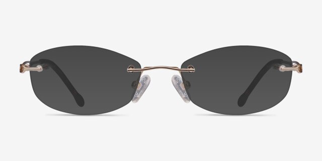 Create Doré MétalMontures de lunettes de vue d'EyeBuyDirect, Avec des Verres Teintés