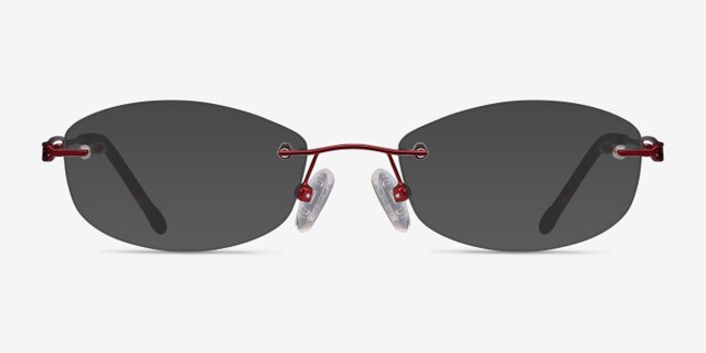 Create Burgundy MetalEyeglass Frames from EyeBuyDirect, with Tinted Lenses