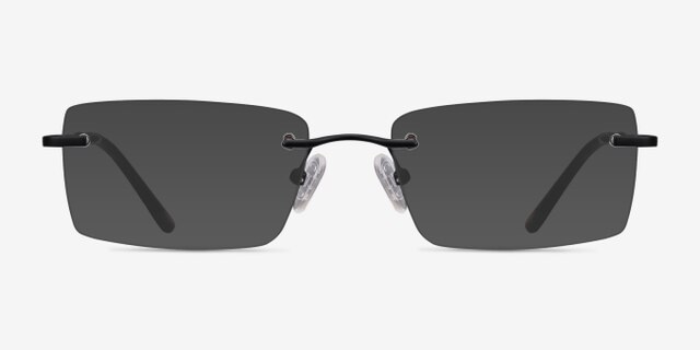 Enterprise Black MetalEyeglass Frames from EyeBuyDirect, with Tinted Lenses