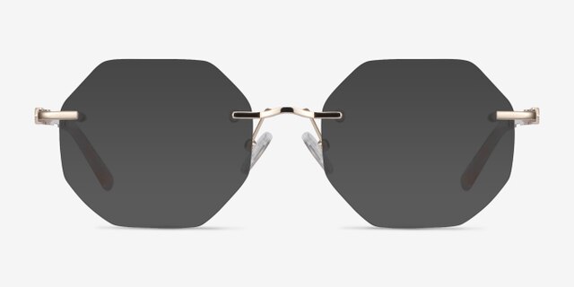 Glas Doré MétalMontures de lunettes de vue d'EyeBuyDirect, Avec des Verres Teintés