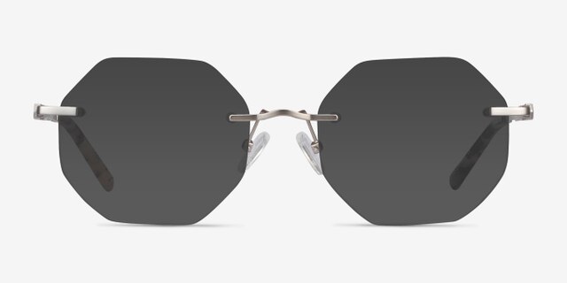 Glas Silver MetalEyeglass Frames from EyeBuyDirect, with Tinted Lenses