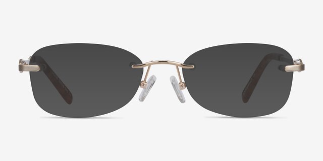 Scene Gold MetalEyeglass Frames from EyeBuyDirect, with Tinted Lenses