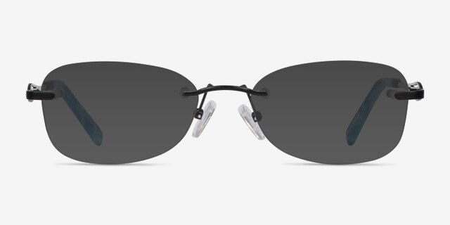 Scene Black MetalEyeglass Frames from EyeBuyDirect, with Tinted Lenses
