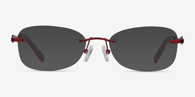 Scene Rouge MétalMontures de lunettes de vue d'EyeBuyDirect, Avec des Verres Teintés