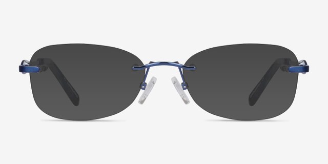 Scene Blue MetalEyeglass Frames from EyeBuyDirect, with Tinted Lenses