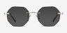 Generous Matte Gold MetalEyeglass Frames from EyeBuyDirect, with Tinted Lenses