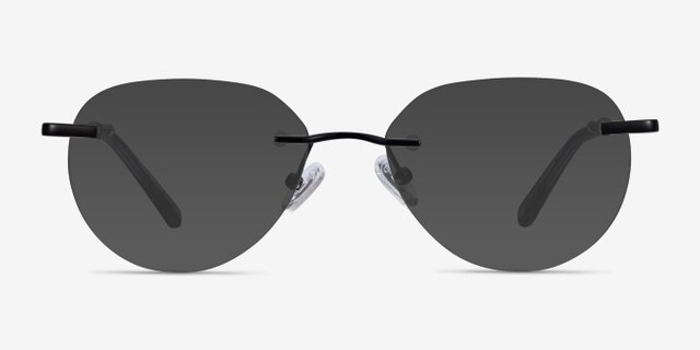 Feel Black MetalEyeglass Frames from EyeBuyDirect, with Tinted Lenses