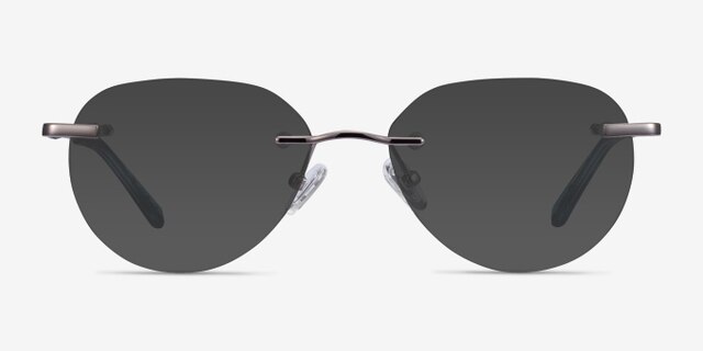 Feel Silver MetalEyeglass Frames from EyeBuyDirect, with Tinted Lenses