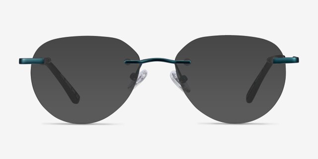 Feel Navy MetalEyeglass Frames from EyeBuyDirect, with Tinted Lenses