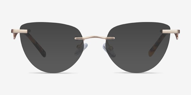 Harmony Matte Gold MetalEyeglass Frames from EyeBuyDirect, with Tinted Lenses