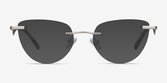 Harmony Matte Gunmetal MetalEyeglass Frames from EyeBuyDirect, with Tinted Lenses