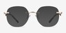 Belle Gold MetalEyeglass Frames from EyeBuyDirect, with Tinted Lenses
