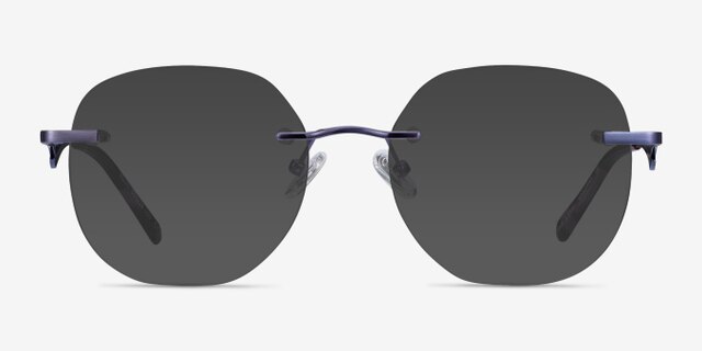 Belle Purple MetalEyeglass Frames from EyeBuyDirect, with Tinted Lenses