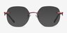Belle Burgundy MetalEyeglass Frames from EyeBuyDirect, with Tinted Lenses