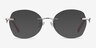Ajar Silver MetalEyeglass Frames from EyeBuyDirect, with Tinted Lenses