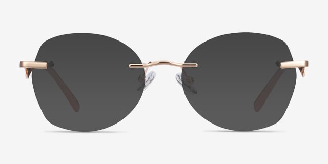 Ajar Gold MetalEyeglass Frames from EyeBuyDirect, with Tinted Lenses