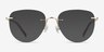 Ritzy Gold MetalEyeglass Frames from EyeBuyDirect, with Tinted Lenses
